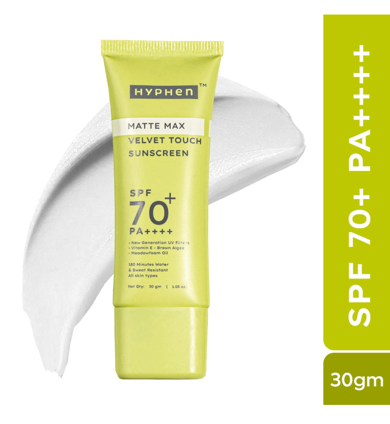 Hyphen Matte Max Velvet Touch Sunscreen SPF70+PA++++ - 30g