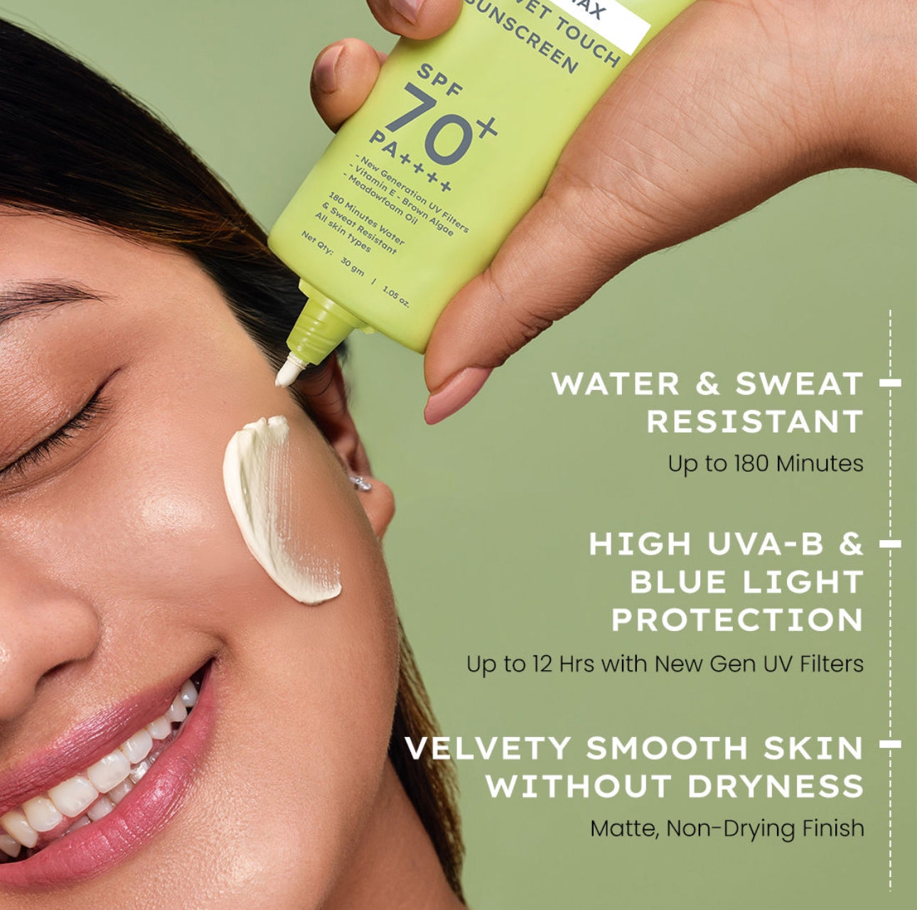 Hyphen Matte Max Velvet Touch Sunscreen SPF70+PA++++ - 30g