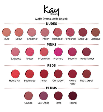 Kay by Katrina Matte Drama Long Stay Lipstick