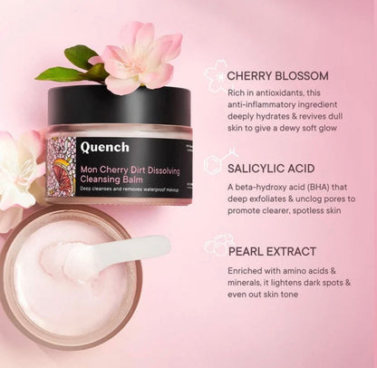 Quench Botanics Dirt Dissolving Daily Cleansing Balm with Cherry Blossom Radiance - 50ML