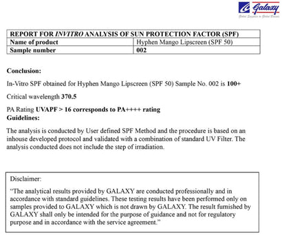 Hyphen Mango Lip Screen [SPF50PA+++] - 10G