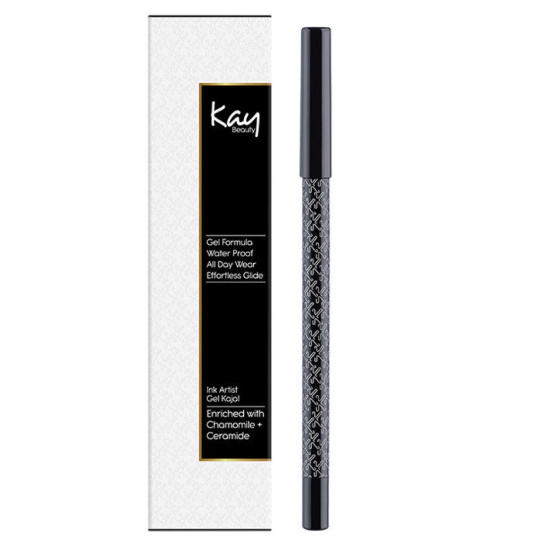 Kay by Katrina Smudgeproof Jet Black Gel Kajal - Onyx I Eyeliner