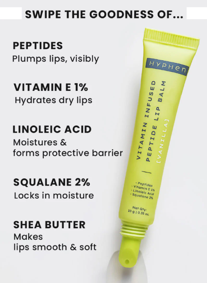 Hyphen Vitamin Infused Peptide Lip Balm [Vanilla] - 10G