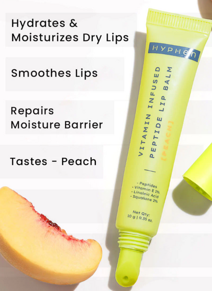 Hyphen Vitamin Infused Peptide Lip Balm [Peach] - 10G